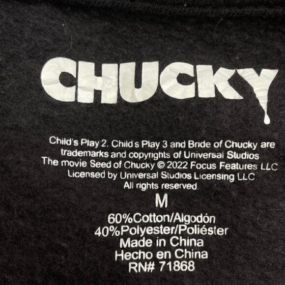 BRIDE OF CHUCKY Long Sleeve Sweatshirt - Size Medium - Picture 5 of 6
